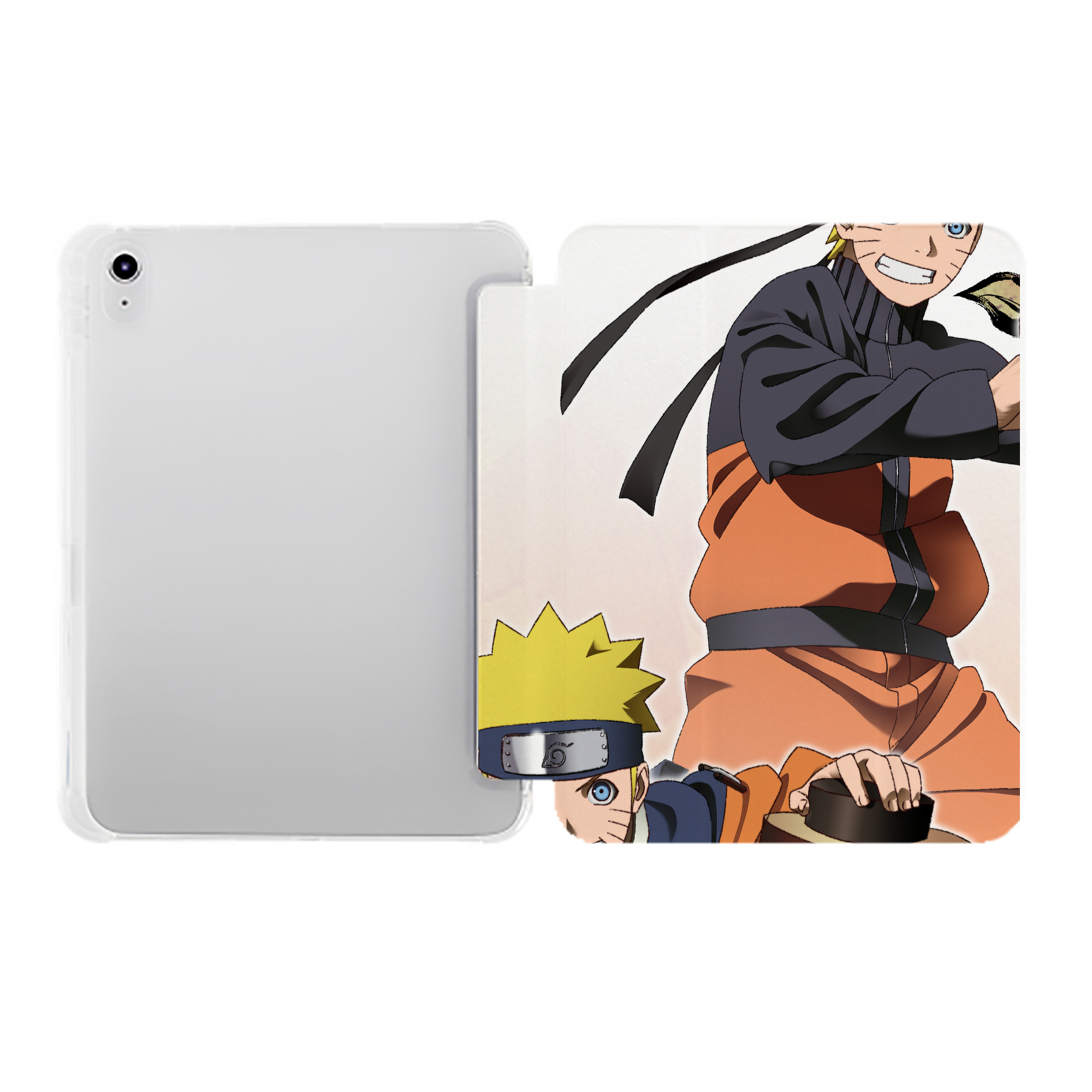 （画像用） NARUTO -ナルト- NARUTO -ナルト- 疾風伝 IPad ケース ペン収納付き 三つ折りスタンド PUレザー×シリコン 対応機種9.5/10.5/10.9インチ